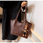 Eco Chic Leather Bag 'Georgia'™ | Elegant väska med stor kapacitet