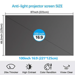 Anti-Light 4K Projector Screen (16:9)™ | För bästa bildkvalitet!